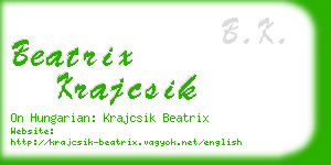 beatrix krajcsik business card